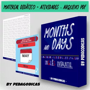 Imagem de capa para o Ebook Months and Days - Material Didático (inglês infantil)