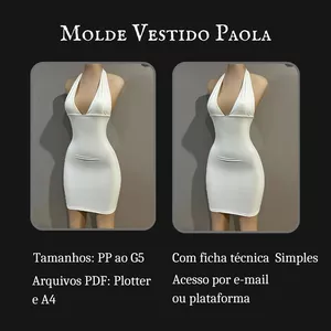 Imagem de capa para o Ebook Molde Vestido Paola