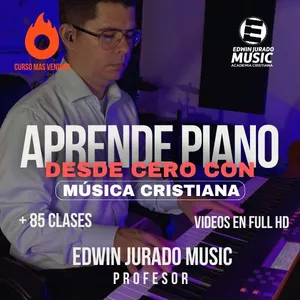 Imagen de portada para Curso online Aprende Piano Desde Cero Con Música Cristiana