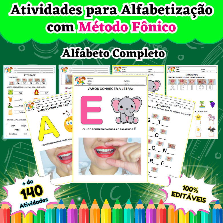 Imagem do curso Apostila de Alfabetização com Método Fônico