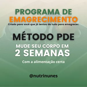 Imagem de capa para o Ebook PDE - Programa de Emagrecimento 