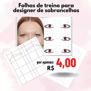 Imagem de capa para o Ebook Folhas de treino design de sobrancelhas
