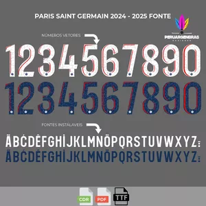 Imagem de capa para o Ebook Fonte Paris Saint Germain PSG 2024 2025