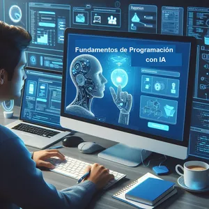 Imagen de portada para Curso online Fundamentos de Programación con IA, Conviértete en Programador y Potencia tus Habilidades con Inteligencia Artificial.
