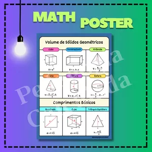 Imagem de capa para o Ebook MathPoster - Volume de Sólidos Geométricos 