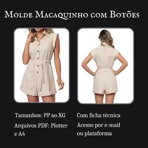Imagem de capa para o Ebook Molde Macaquinho com Botões
