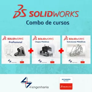 Imagem principal do produto Cursos SOLIDWORKS Profissional, Chapas Metálicas e Estruturas Metálicas