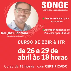 Imagem de capa para o Evento online CURSO DE CCIR & ITR - CAPACITAÇÃO PROFISSIONAL