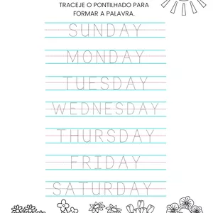 Cover image for Ebook ATIVIDADES DOS DIAS DA SEMANA EM INGLÊS