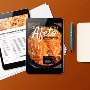 Imagem de capa para o Curso online Caderno de Receitas Digital: Afeto na Cozinha. Receitas para Momentos Inesquecíveis em Família
