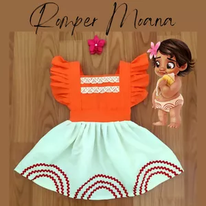 Imagem de capa para o Curso online Romper Moana - Costura infantil