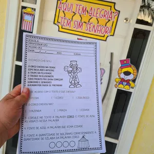 Imagem de capa para o Ebook Kit do circo: atividade e decoracao de porta