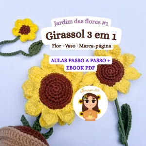 Imagem de capa para o Curso online Combo Girassol – 3 Peças Encantadoras pra Crochetar e Presentear