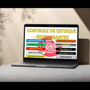 Imagem de capa para o Ebook Planilha Controle de Estoque para Restaurantes.