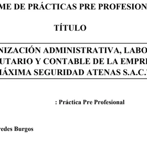 Imagen de portada para Ebook MODELO DE INFORME DE PRACTICA PRE - PROFESIONALES 