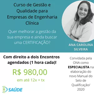 Imagem de capa para o Curso online Curso de Gestão e Qualidade para Empresas de Engenharia Clínica