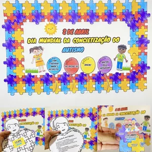 Imagem de capa para o Ebook PAINEL + LEMBRANCINHAS DIA DA CONSCIENTIZAÇÃO DO AUTISMO 