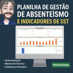 Imagem de capa para o Curso online Planilha de Gestão de Absenteísmo e Indicadores de SST – Profissional
