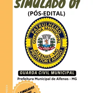 Imagem de capa para o Ebook 05 SIMULADOS - GUARDA MUNICIPAL DE ALFENAS-MG ( PÓS EDITAL)