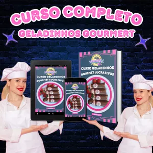 Imagem de capa para o Ebook CURSO COMPLETO GELADINHOS GOURMET´S 