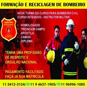 Imagem de capa para o Curso online CENTRO DE FORMAÇÃO INFRAPORTE  CURSO DE BOMBEIRO CIVIL   / PRESENCIAL /   EAD  / OU FLEX PRESENCIAL E  EAD