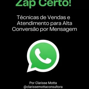 Imagem de capa para o Curso online Zap Certo: Técnicas de Vendas e  Atendimento para Alta Conversão por Mensagem