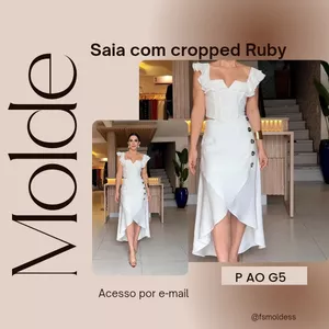 Imagem de capa para o Ebook Molde saia e cropped ruby