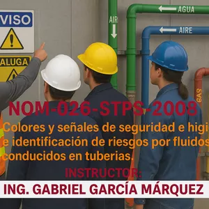 Imagen de portada para Curso online NOM-026-STPS-2008, COLORES Y SEÑALES DE SEGURIDAD E HIGIENE,  E IDENTIFICACION DE RIESGOS POR FLUIDOS CONDUCIDOS EN TUBERIAS