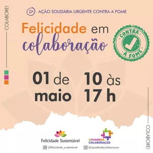 Imagem de capa para o Evento online Evento Solidário Felicidade em Colaboração