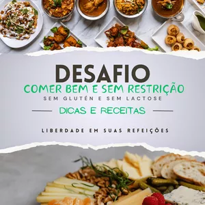 Imagem de capa para o Ebook DESAFIO Comer Bem e Sem Restrição 