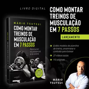 Imagem de capa para o Curso online Montagem de treino p/ musculação + Livro Digital como montar treinos de musculação em 7 passos