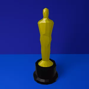 Imagen de portada para Curso online Oscar plantilla papercraft, low poly, pepakura, escultura de papel 3d, template pdf