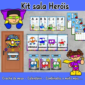 Imagem de capa para o Ebook Kit Sala Tema Heróis 🦸‍♂️ 