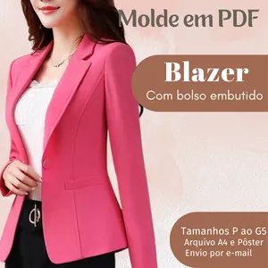 Imagem de capa para o Ebook MOLDES EM PDF BLAZER COM BOLSO EMBUTIDO 