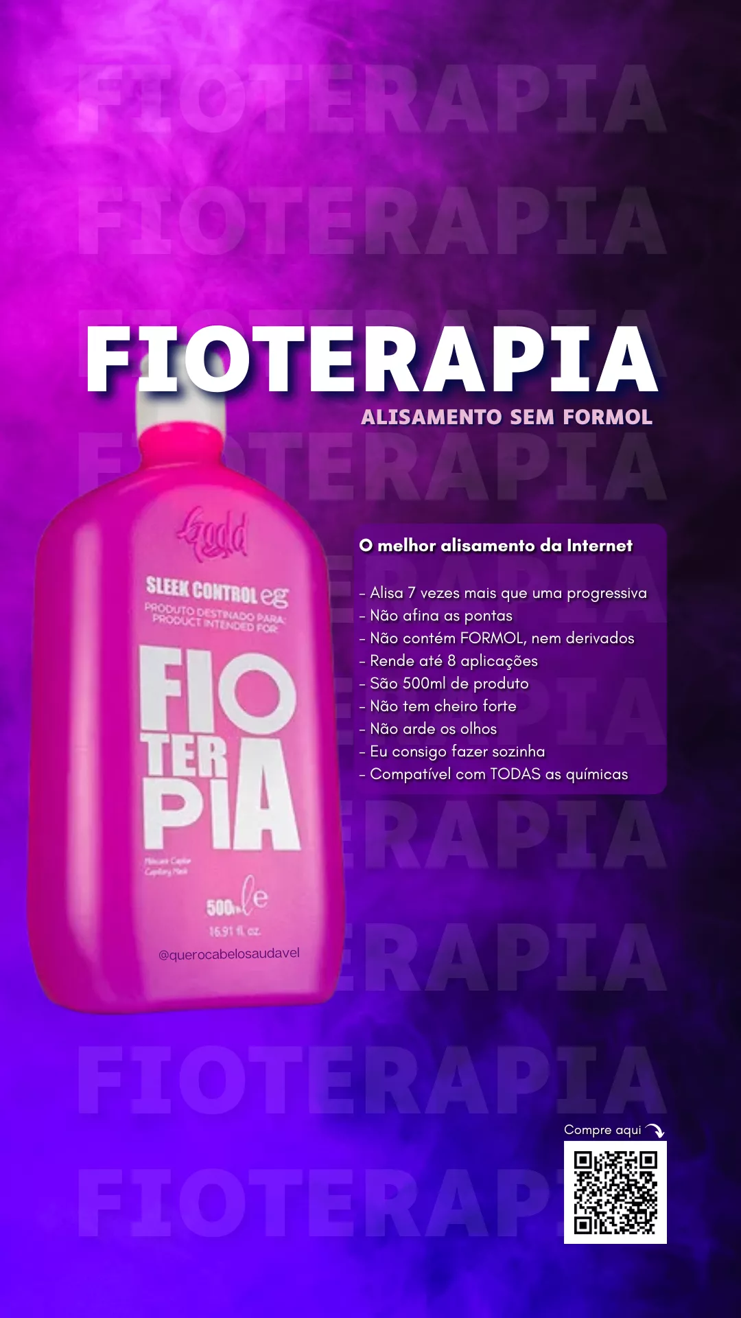 Fioterapia Alisamento Progressiva sem formol Gold Spell