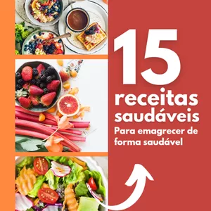 Imagem de capa para o Ebook 15 receitas de emagrecer de forma saidavel