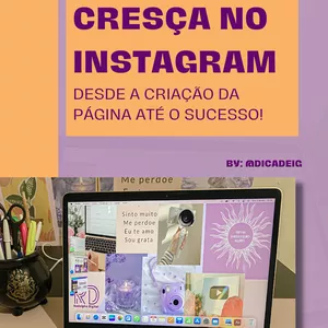 Imagem de capa para o Ebook Cresça no instagram do zero ao sucesso