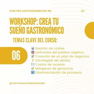 Imagen de portada para Curso online WORKSHOP : Crea tu Sueño Gastronomico para emprender con EXITO!