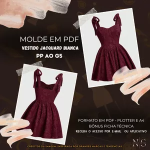 Imagem de capa para o Curso online NS Molde em PDF - Vestido Jacquard Bianca ID 3982382