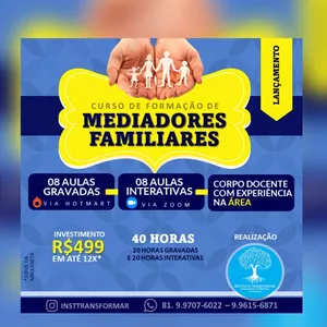 Imagem principal do produto CURSO DE FORMAÇÃO EM MEDIAÇÃO FAMILIAR