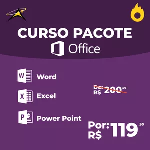 Imagem de capa para o Curso online Curso de Pacote Office (Word + Excel + PowerPoint)