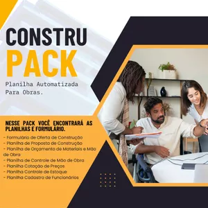 Planilha ConstruPack - Planilha Automatizada Para Obras.