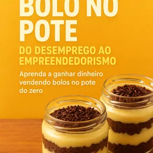 Imagem de capa para o Ebook Bolo no Pote Renda Extra e Rápida 