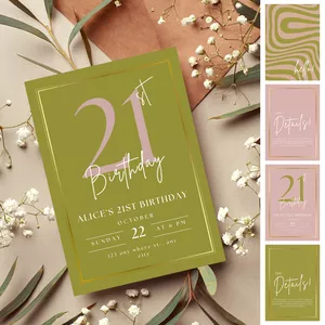 Cover image for Online course FANCY BIRTHDAY INVITATION GREEN AND PINK VERSIÓN CANVA´S TEMPLATE