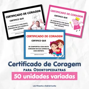 Imagem de capa para o Ebook Certificado de Coragem - Odontopediatria