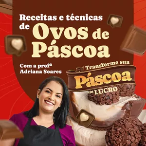 Imagem de capa para o Ebook Receitas e técnicas de ovos de Páscoa