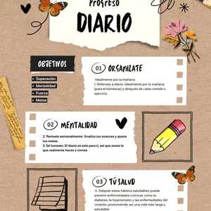 Imagen de portada para Ebook Diario progreso personal  de dietas y ejercicios