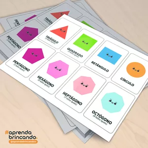 Imagem de capa para o Ebook FlashCard das Formas Geométricas