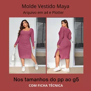Imagem de capa para o Ebook Molde Vestido Maya 