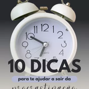 Imagem de capa para o Ebook 10 Dicas para te ajudar a sair da procrastinação